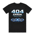 Black Voltare 404 Error tee featuring Page Not Found lettering and a broken chain graphic